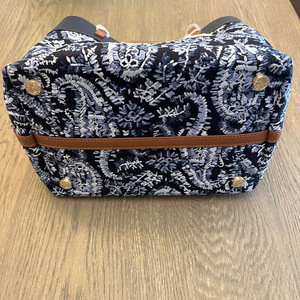 Spartina 449 Olivia Tote Marsh Boardwalk Tote NWT NEW Leather and Embroidered - Picture 5 of 11